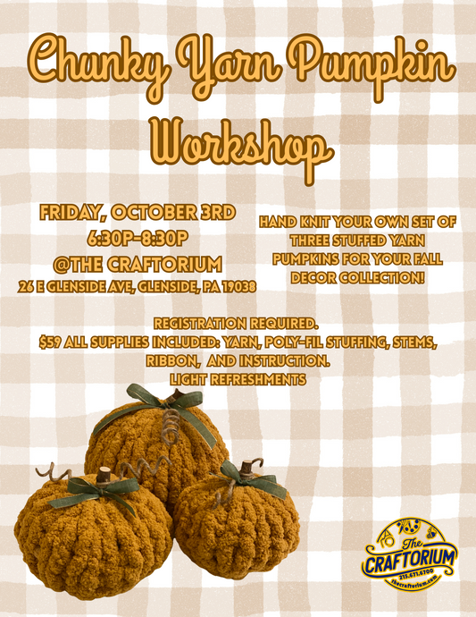 Chunky Yarn Pumpkin Knitting Workshop