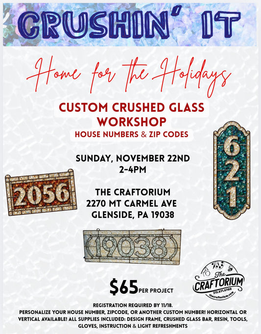 Home for the Holidays Custom Crushed Glass Workshop